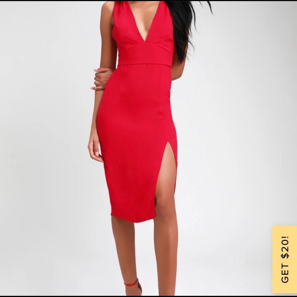NWT Red backless dress